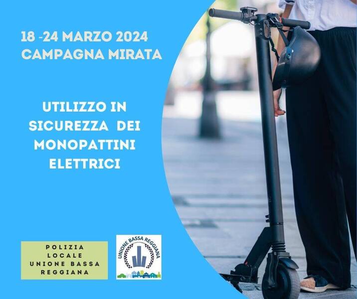 Campagna mirata utilizzo in sicurezza del monopattino elettrico 