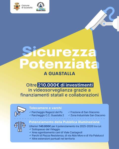 Sicurezza potenziata a Guastalla 